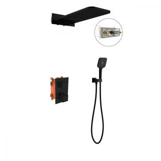 Душевой комплект Vincea VSFW-103TMB термостатическая черный